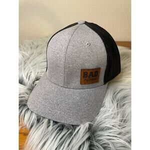 Bad Influence Women’s Trucker flex fit Hat with NO pony holder leather patch